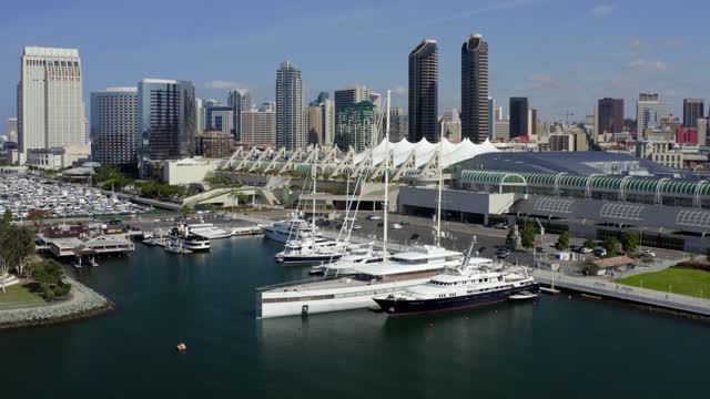 Aerial Footage of the Gaslamp and Marina District in Downtown San Diego | Drone Video