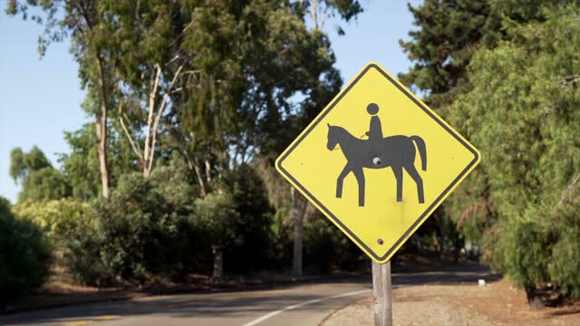 A residential street and open country in Rancho Santa Fe.