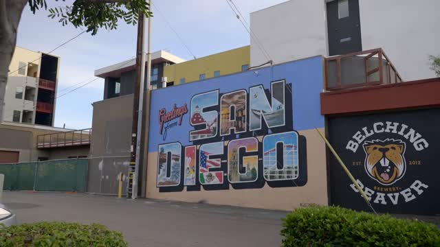 The downtown streets, homes and the buildings in North Park.