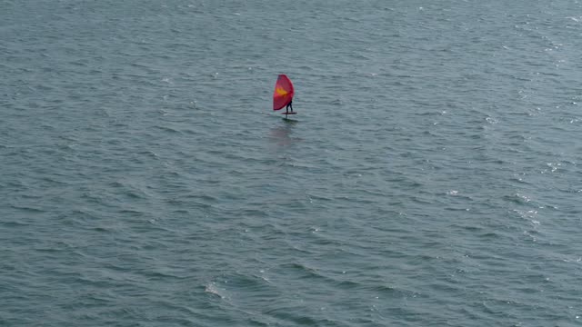 Kite Surfer on the San Francisco Bay in San Francisco Bay.