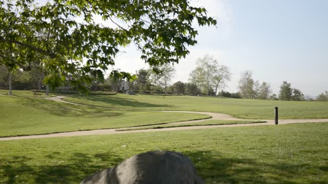 A park, homes and open country in Santaluz.