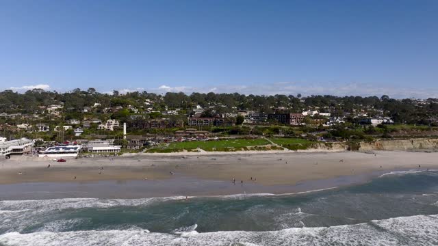Aerial Video of Del Mar Beach and the Village on a beautiful sunny day | Drone Video – 1