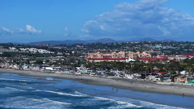 Aerial Video of Del Mar Beach and the Village on a beautiful sunny day | Drone Video – 2