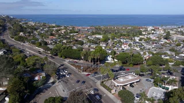 The La Jolla Sign at Torrey Pines Road and La Jolla Shores Drive | Drone Video