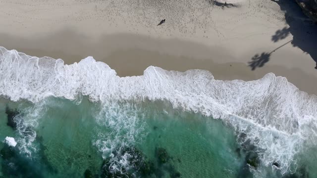Aerial shot of Wipeout Beach in La Jolla on a beautiful Day with Blue Skies | Drone Video – 2