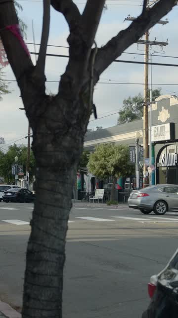 The downtown streets, the buildings and the city in Barrio Logan.