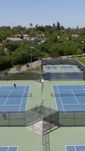 Scenic flyover of Moonlight Amphitheatre in Vista on a bright summer afternoon | Vertical Drone Video – 3