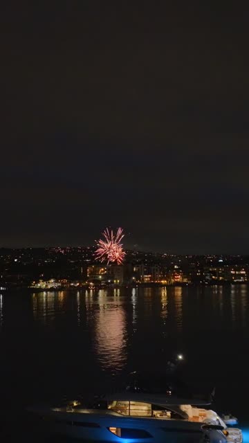 The harbor, boats and the bay in Mission Bay, with a crowd gathered.