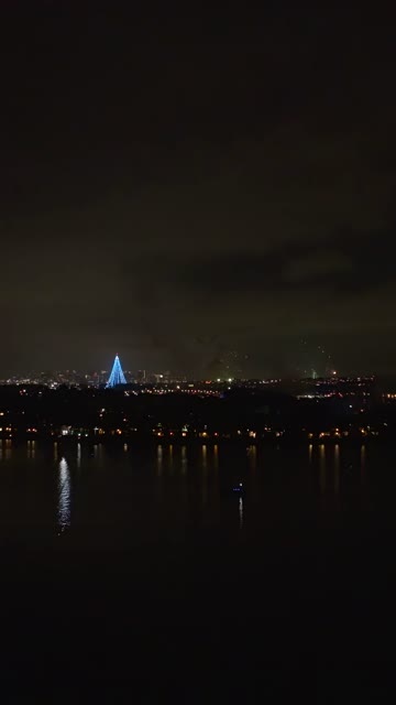 Aerial view of the harbor, boats and the bay in Mission Bay.