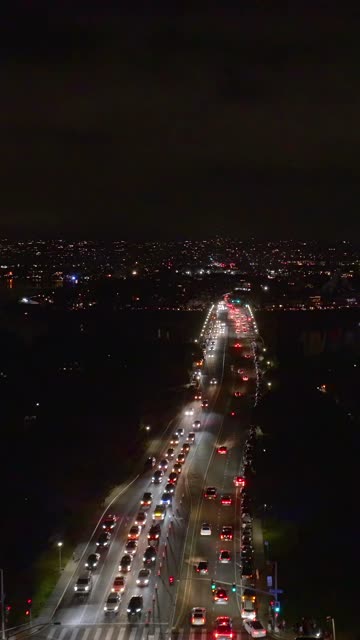 Aerial view of the downtown streets, the bridge and the city in Mission Bay.