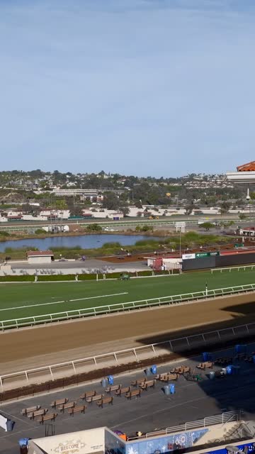 Aerial view of the country inland, homes and open country in Del Mar.