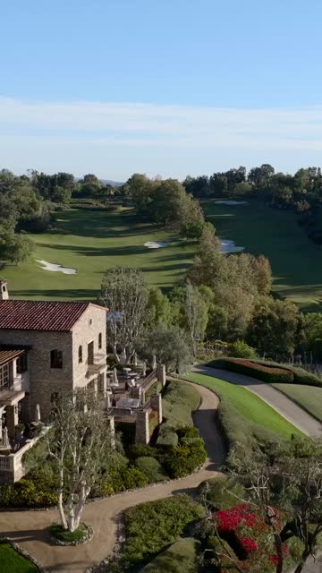 Aerial view of the country inland, homes and the buildings at The Bridges.