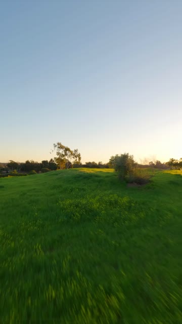 Low aerial view of the country inland and open country at Covenant.