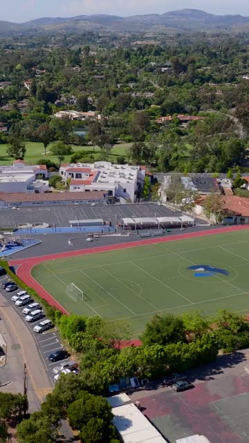 Vertical Aerial Drone Video of School Sports Fields in Covenant of Rancho Santa Fe | Vertical Drone Video – 1