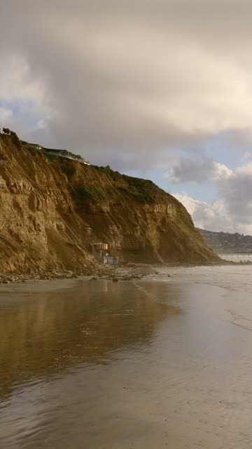 The cliffs, the beach and open country at Black’s Beach.