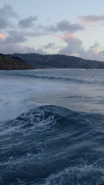 The beach, the surf and the pier at Black’s Beach.