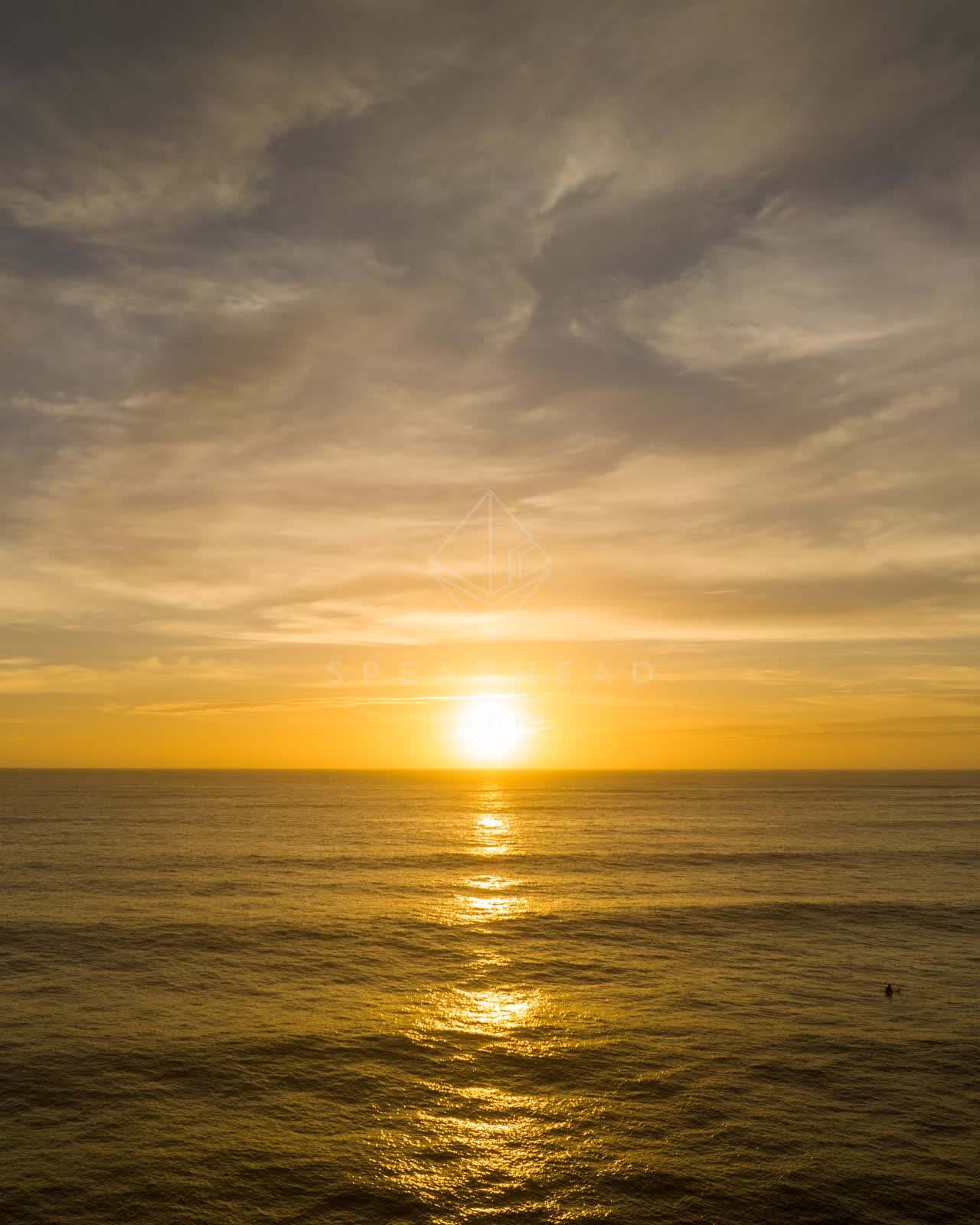 Low aerial view of the beach, the ocean and open country in Pacific Beach.