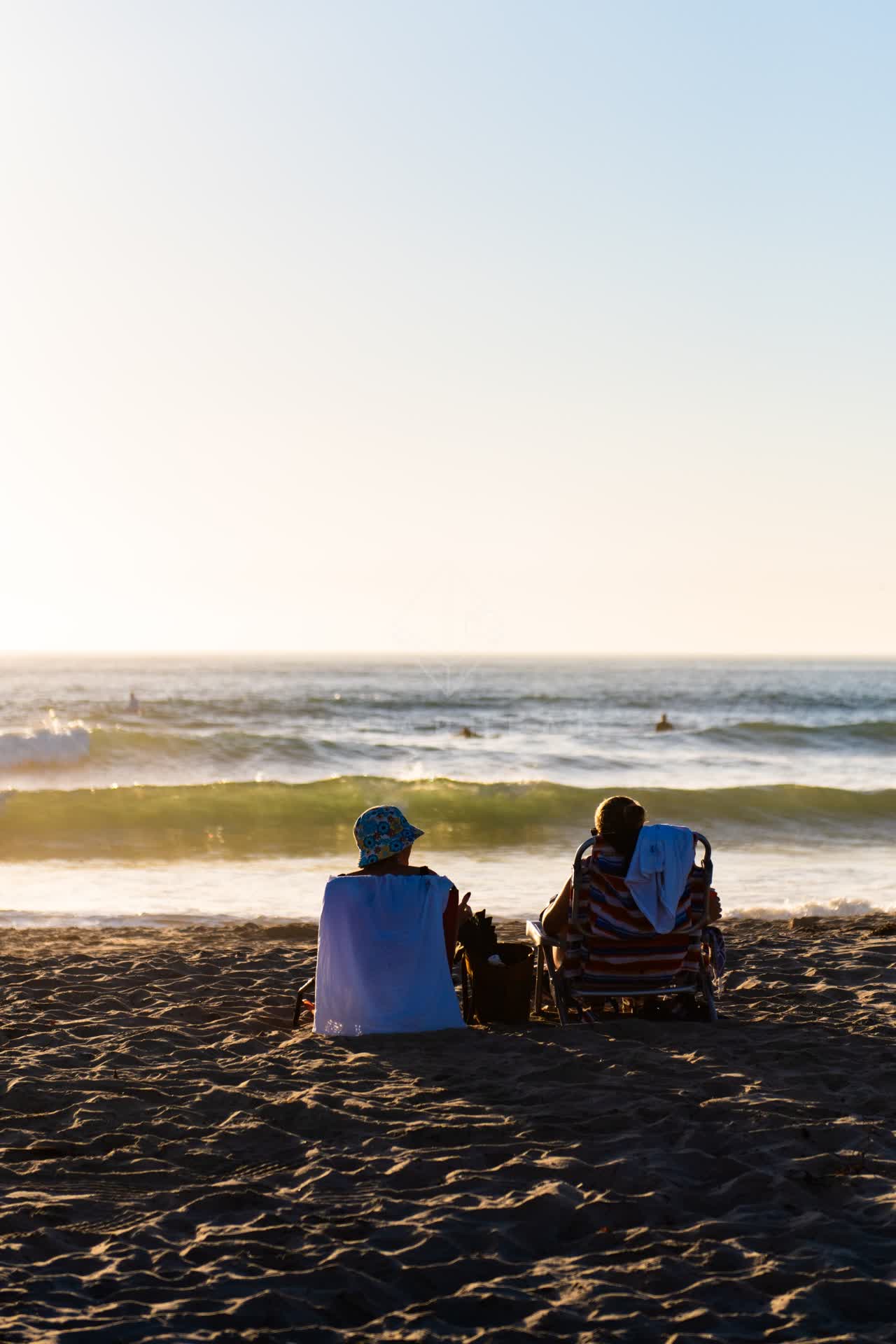 The beach, the surf and the ocean in Ocean Beach.