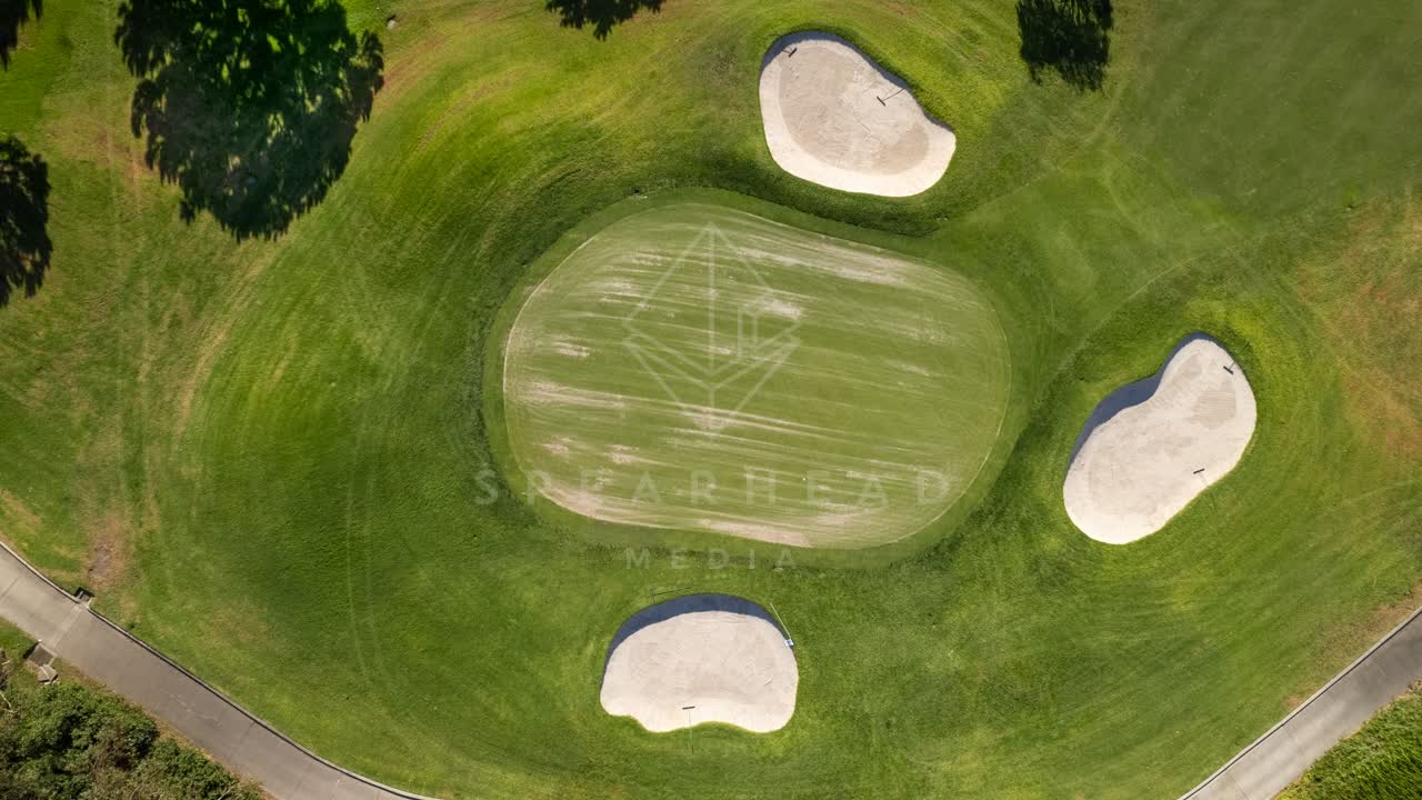 Aerial view of a park and open country in Solana Beach.