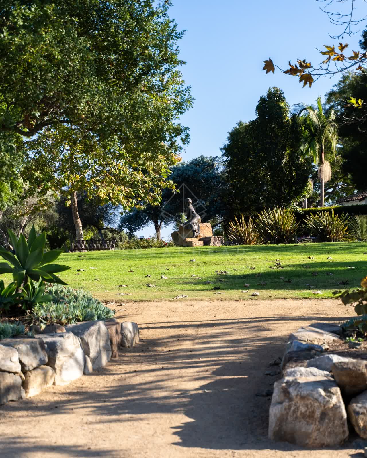 A park, palm trees and open country at Covenant.