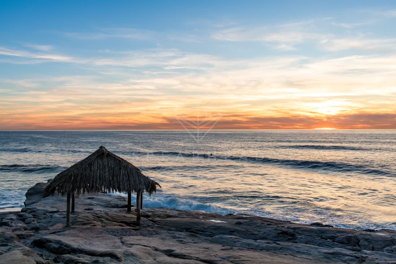 The cliffs, the surf and the ocean at Windansea.