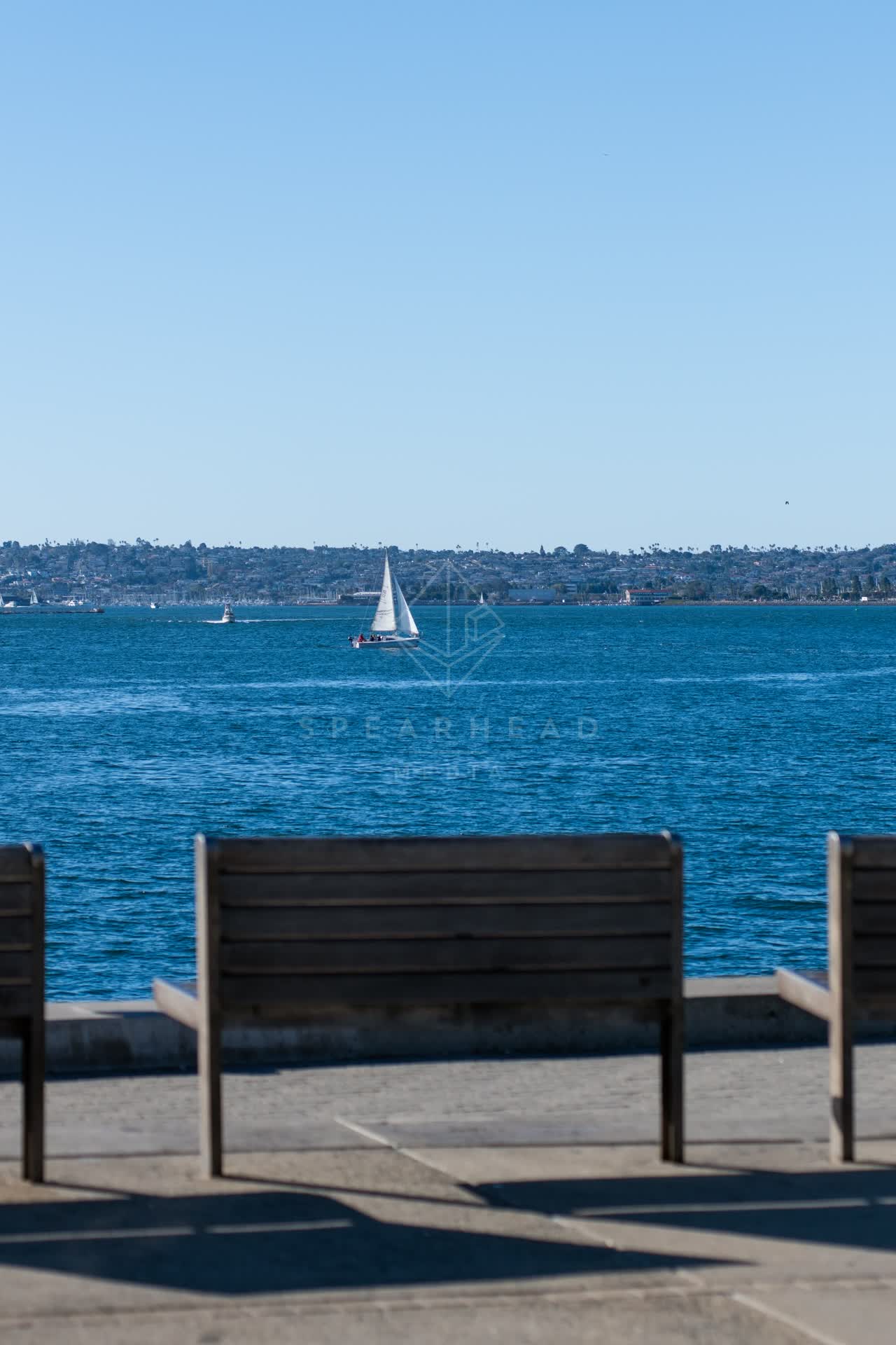 The harbor, boats and the bay at Embarcadero.