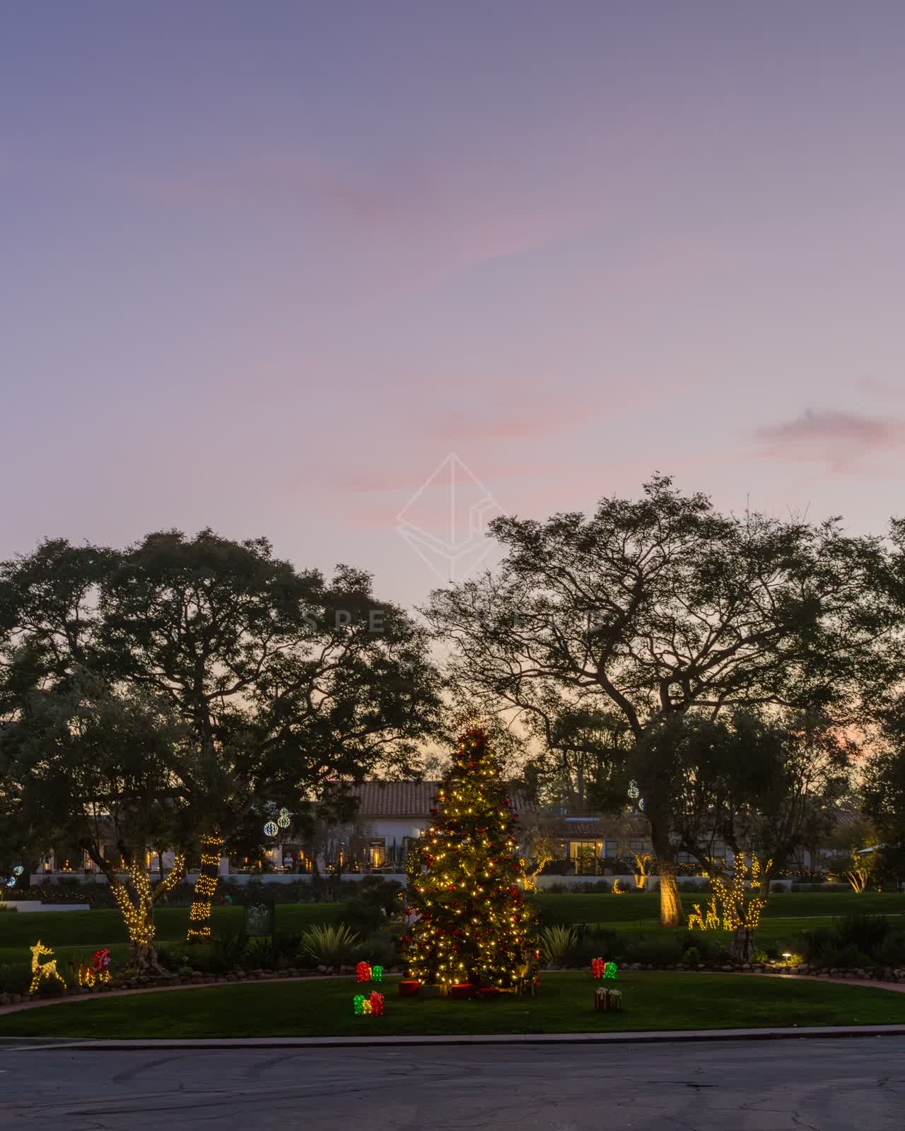 A park, homes and the buildings at Covenant.