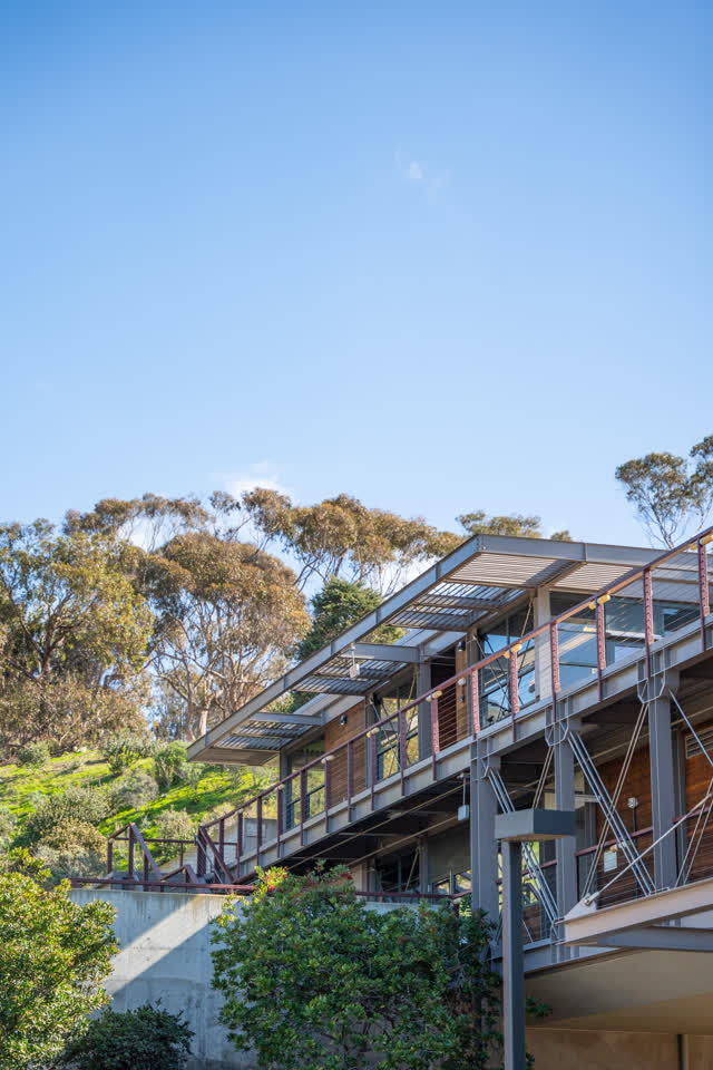 The country inland, the buildings and open country at La Jolla Shores.
