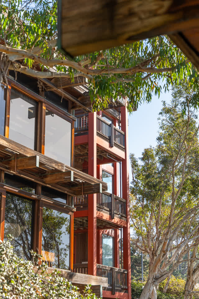 The country inland, the buildings and open country at La Jolla Shores.