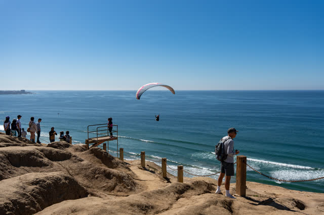 Torrey Pines Gliderport and the Paragliders above Black’s Beach and La Jolla Trail in Torrey Pines San Diego | Photo – 34