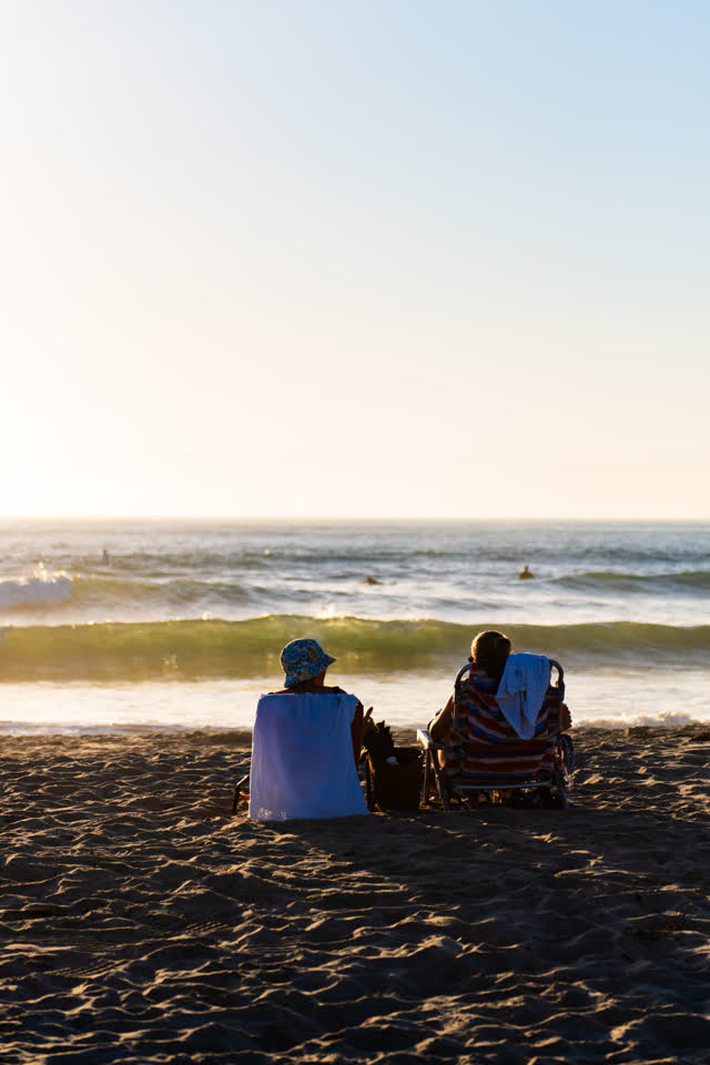 The beach, the surf and the ocean in Ocean Beach.