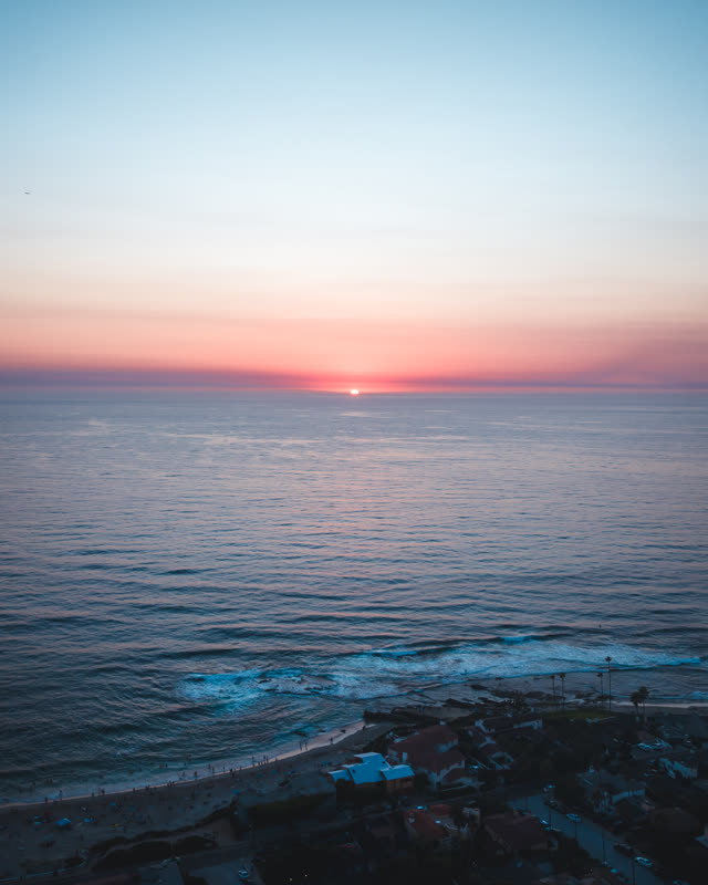 Sunset and Twilight at Windansea Beach at the Beach Barber Tract coastline in La Jolla San Diego | Drone Photo – 27