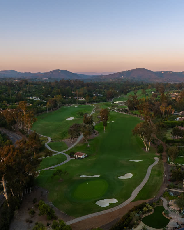 Aerial view of the country inland, homes and open country at Covenant.