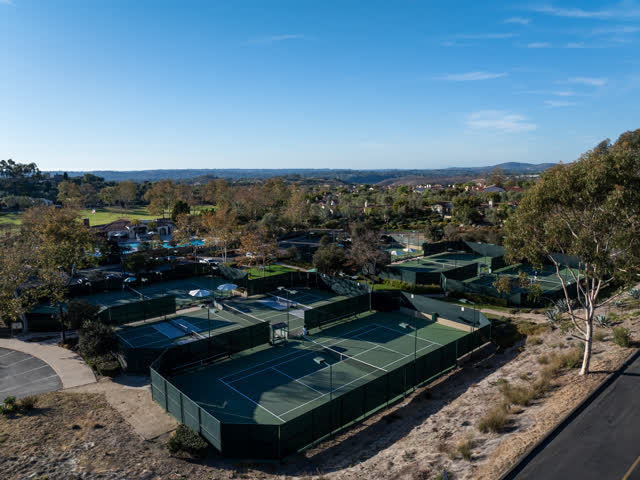 Aerial view of the country inland, homes and the buildings in Santaluz.