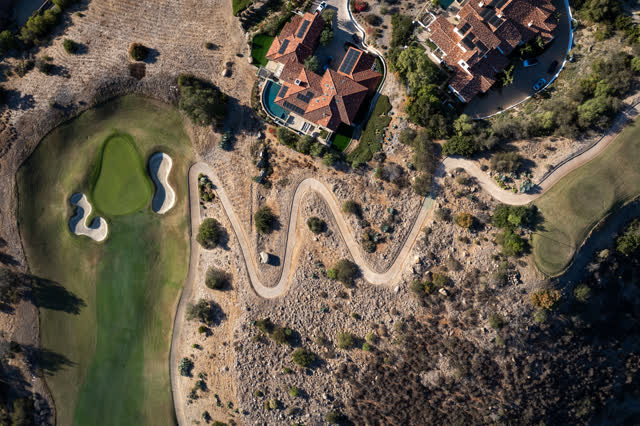 Aerial shot of Santaluz Golf Club Country Club and Golf Course | Drone Photo – 68