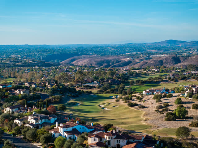 Aerial shot of Santaluz Golf Club Country Club and Golf Course | Drone Photo – 88