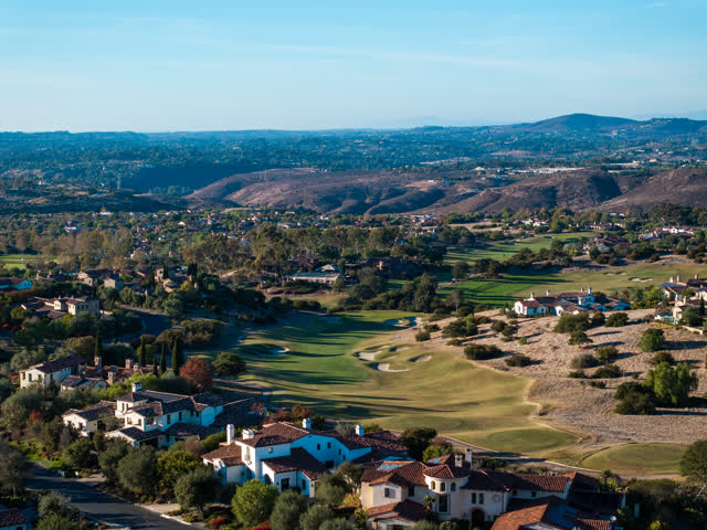 Aerial shot of Santaluz Golf Club Country Club and Golf Course | Drone Photo – 87