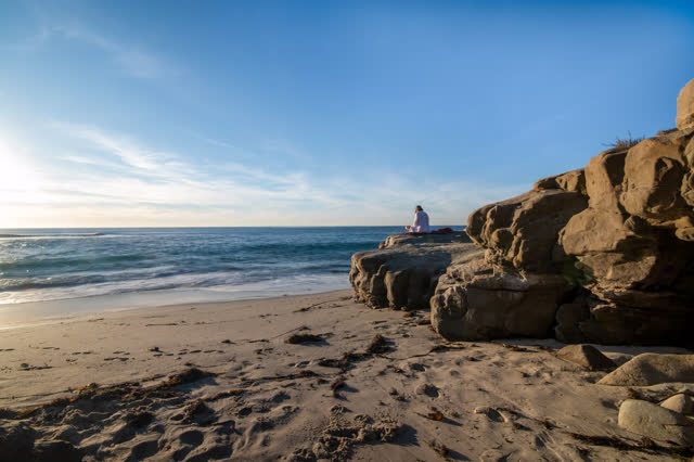 The beach, the surf and the ocean at Windansea.
