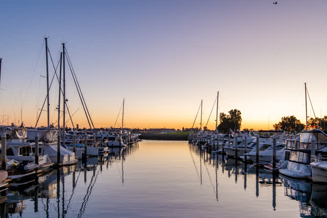 The Yachts and Sailboats in The Marina
