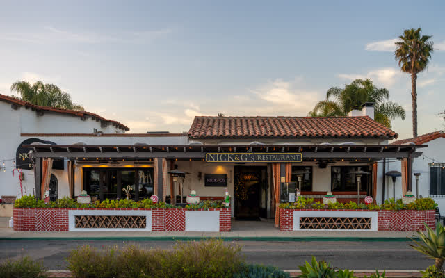 The downtown streets, palm trees and homes at Covenant.