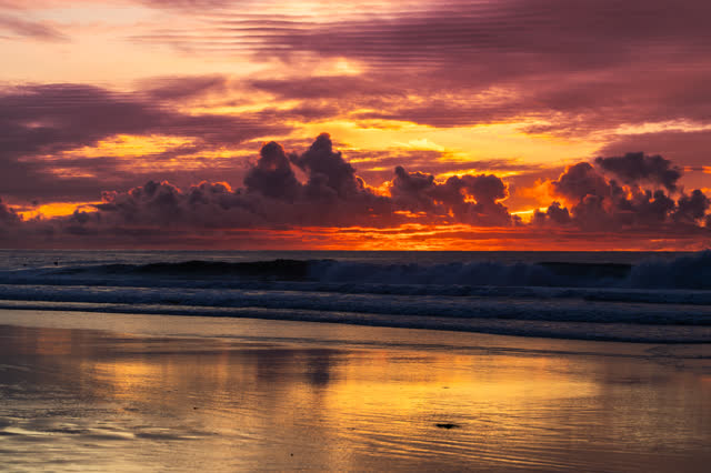 The beach, the surf and the ocean at La Jolla Shores.