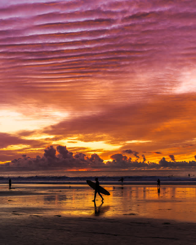 Evening sunset photo at Scripps Pier in La Jolla Shores San Diego California showcasing dramatic light ocean texture and classic coastal landmark | Photo – 56