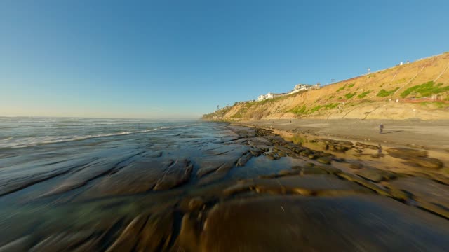 Flying above Beacon’s Beach in Leucadia Encinitas during Sunset | FPV Drone Video – 4