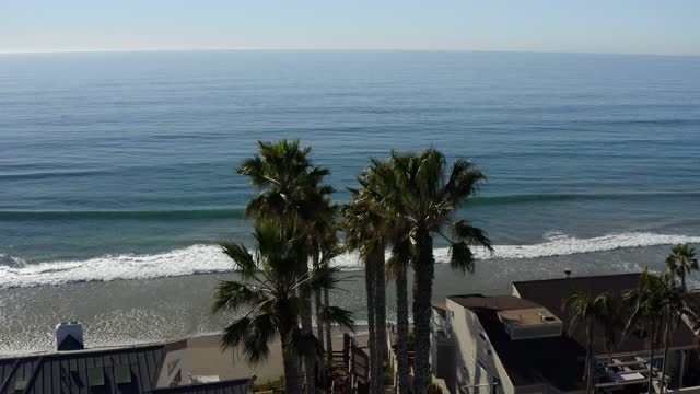 Aerial shot of Grandview Beach in Leucadia Encinitas | Video – 1