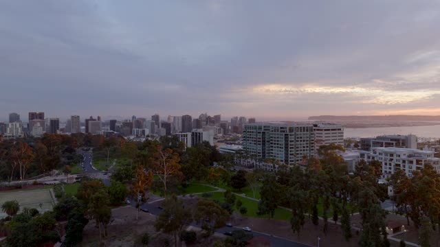 Aerial Footage of Park Laurel Condos in Bankers Hill during a San Diego Sunset | Drone Video – 3