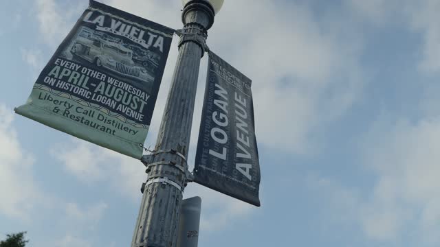 The downtown streets and the buildings in Barrio Logan.