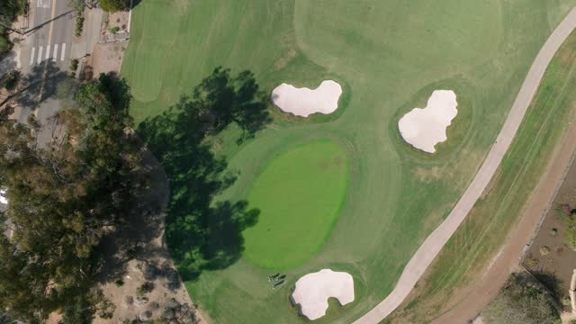 Aerial view of the country inland and open country in Rancho Santa Fe.