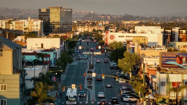 Aerial Drone shot over University Avenue in North Park | Drone Video – 5
