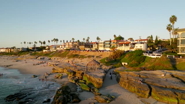 Sunset at Windansea Beach in La Jolla San Diego California | Drone Video