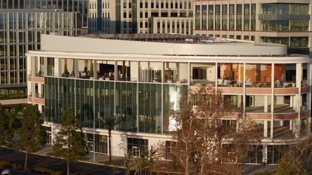 Aerial footage of RaDD Research and Development District on the Downtown San Diego Waterfront During Sunset | Drone Video